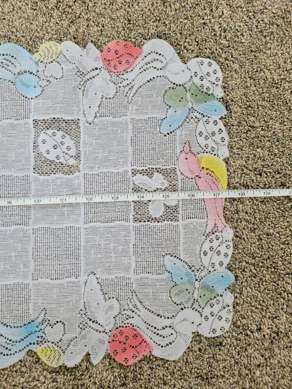 Set of two vintage lace placemats